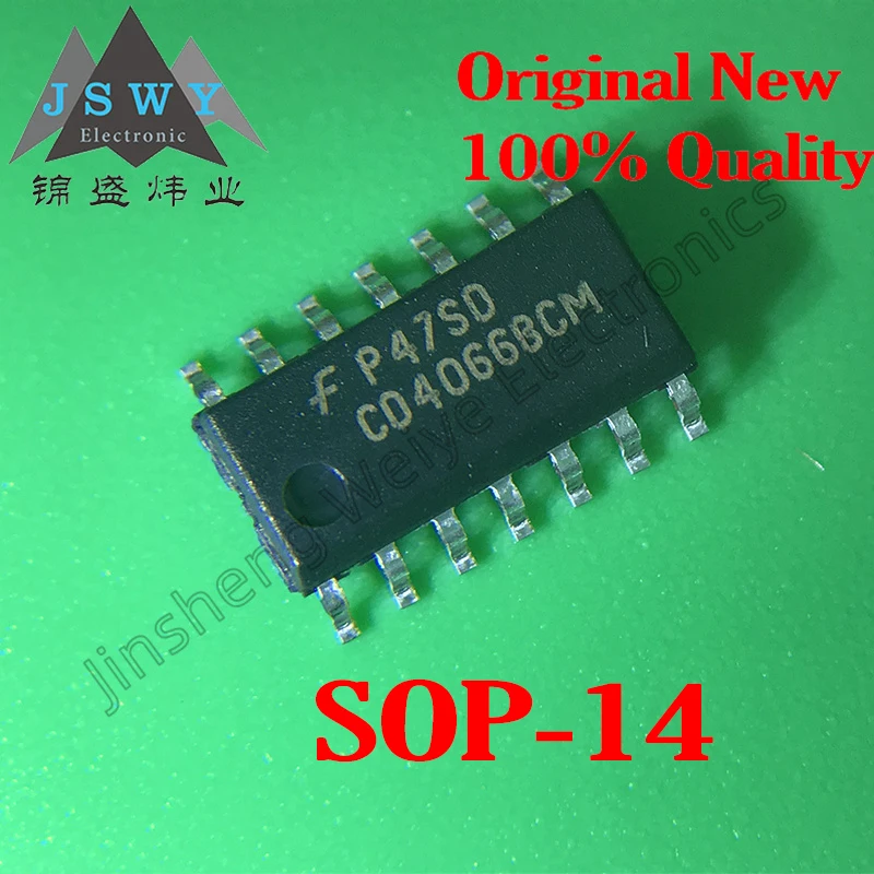 Latest 2023+ CD4066 CD4066BCM 100% Brand New SOP14 SMT Quad Analog Switch CD4066BM Logic Chip 5~30PCS Free Shipping Electronics