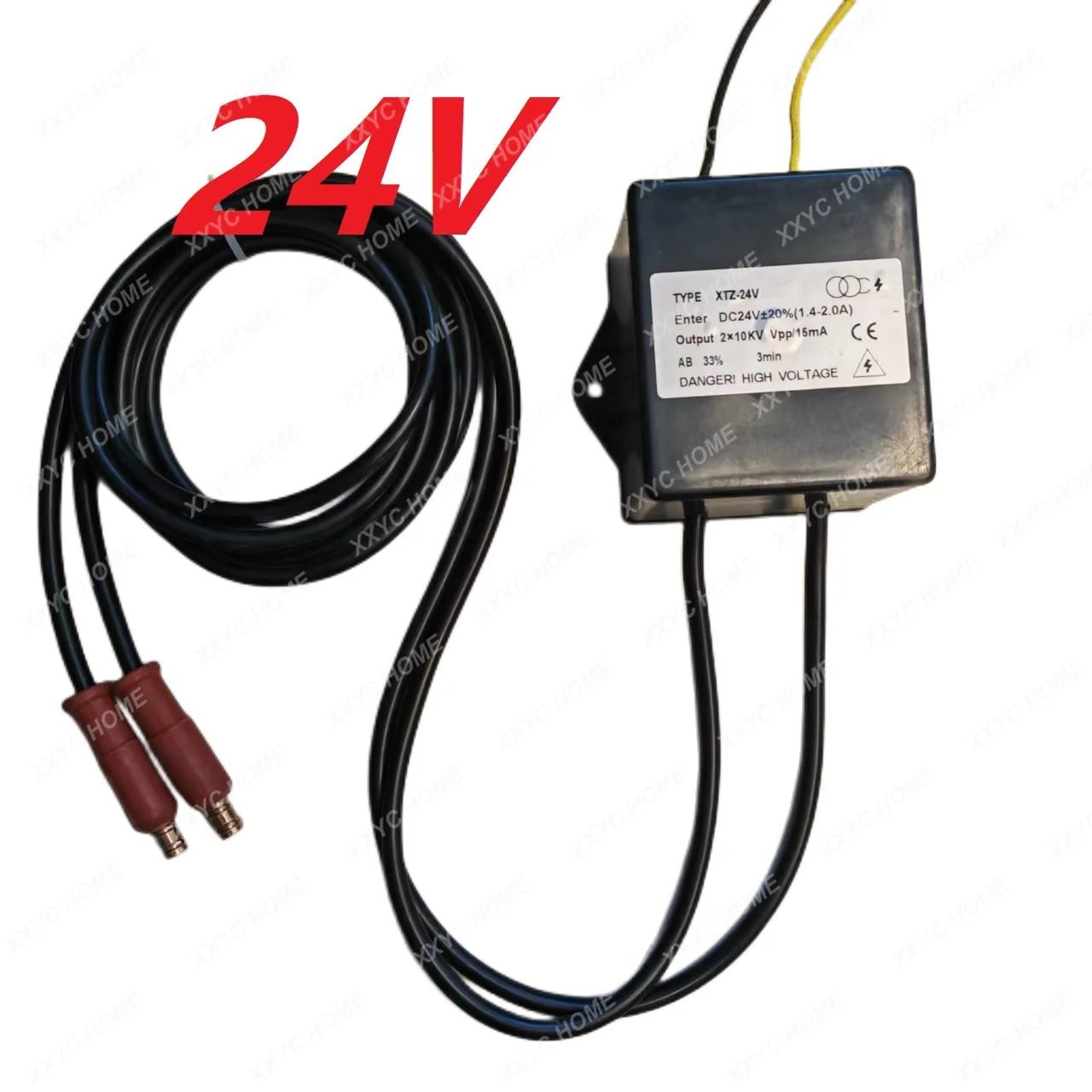 

Трансформатор зажигания 24 В, вход 24 В постоянного тока, быстрое воспламенение высокого напряжения, выход 2x7,5 кв, воспламенитель высокого напряжения