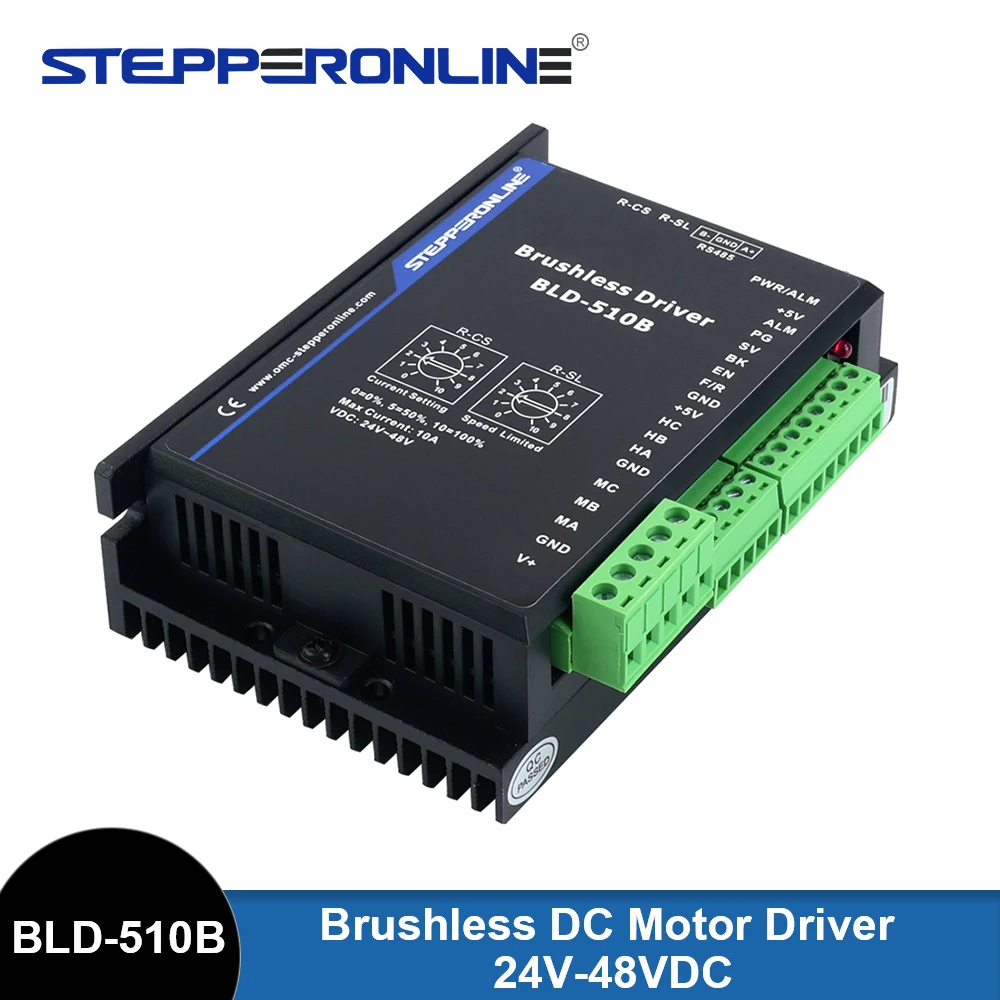 STEPPERONLINE Brushless DC Motor Driver Digital 12V-48VDC Max 15.0A for 400W BLDC Motor