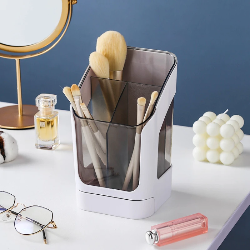 Multifunktionaler Desktop-Gitter mit schrägem Einfügung, kreativer Stifthalter, Aufbewahrungsbox für Make-up-Pinsel, Essstäbchenkorb für die Küche