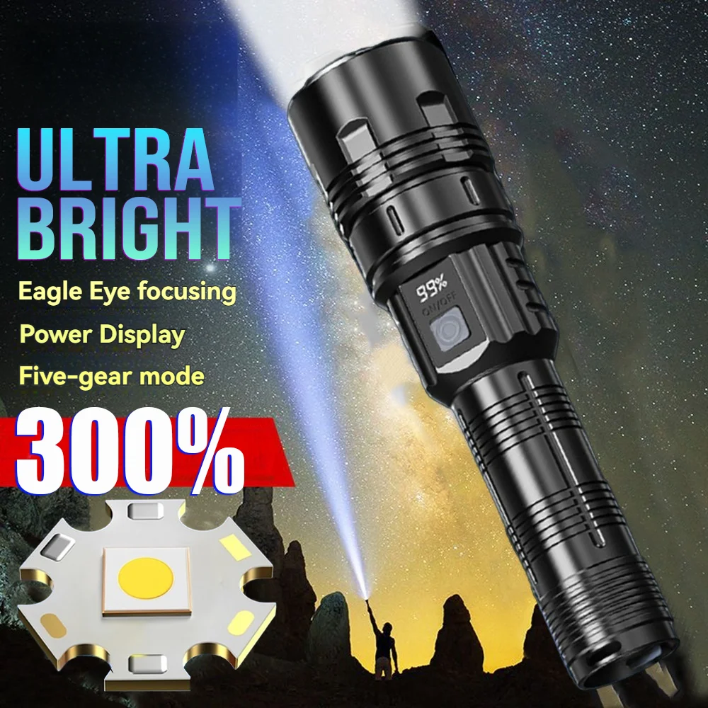 

Multi-Functional super bright flashlight LED torch light 2000 lumen headlamp USB Rechargeable headlight most powerful strong