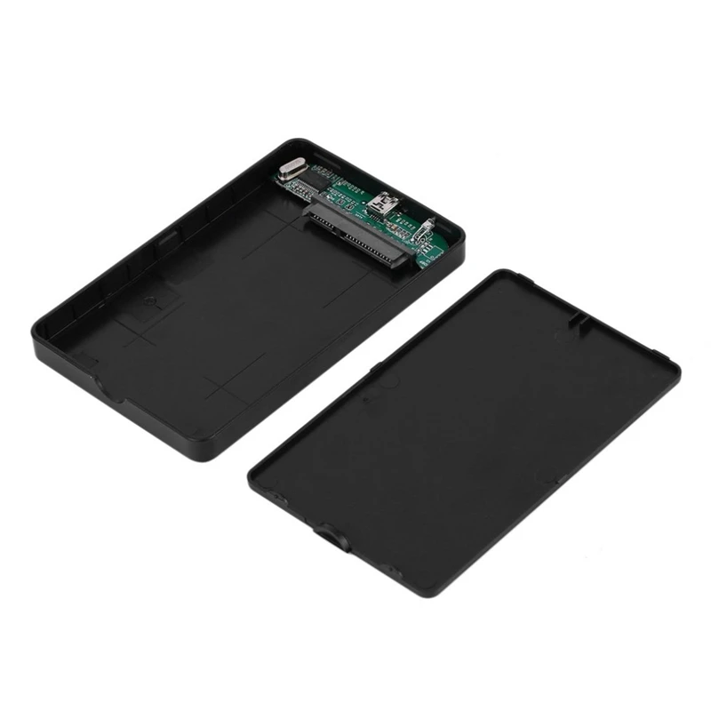 Caixa de disco rígido externo com cabo USB, disco rígido Case, SATA HDD Enclosure, USB 2.0, 2.5"