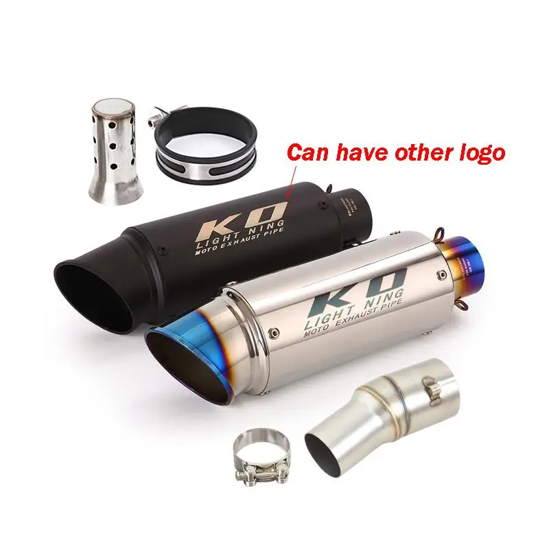 

For KOVE 800X 800 X Motorcycle Exhaust System Mid Connect Pipe Slip On 51mm Muffler Stainless Steel Removable DB Killer Escape