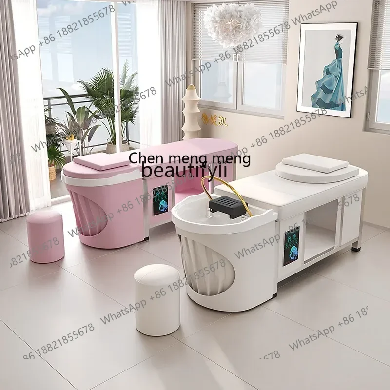 X 32 سرير شامبو لعلاج الشعر من الفولاذ المقاوم للصدأ، صالون حلاقة، صالون تجميل خاص، مركز صحي، سرير للعناية بفروة الرأس