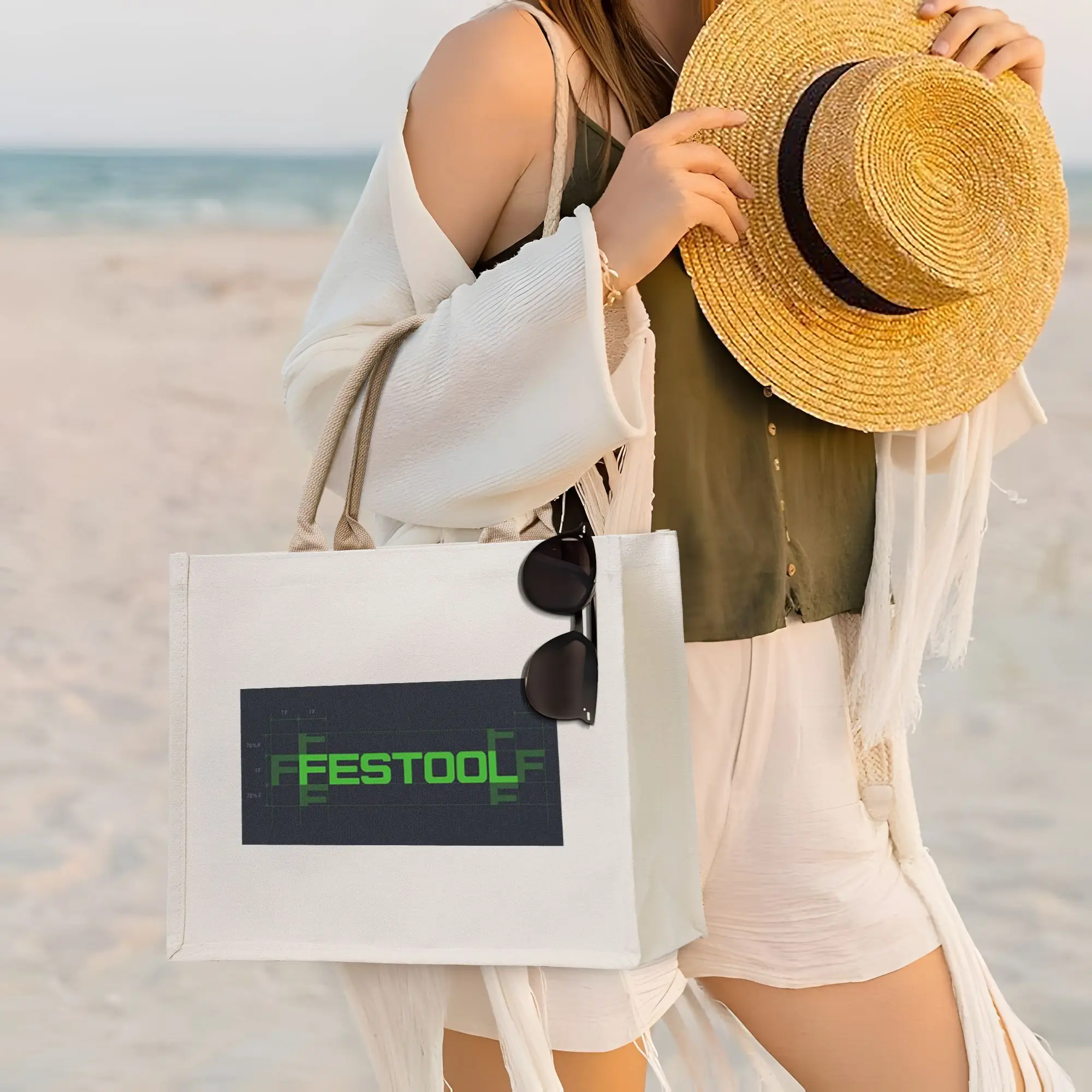 

Сумки для электроинструментов Festool, холщовая сумка-тоут, складная, для женщин, на плечо, дорожная сумка