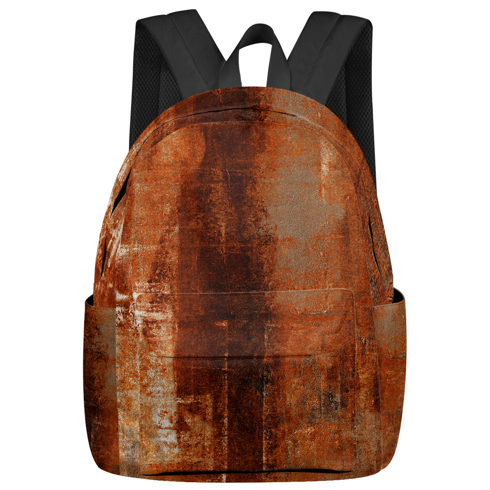 

Oil Painting Abstract Geometric Caramel Orange Women Man Backpacks Waterproof School Backpack For Student Boys Girls Bag Mochila