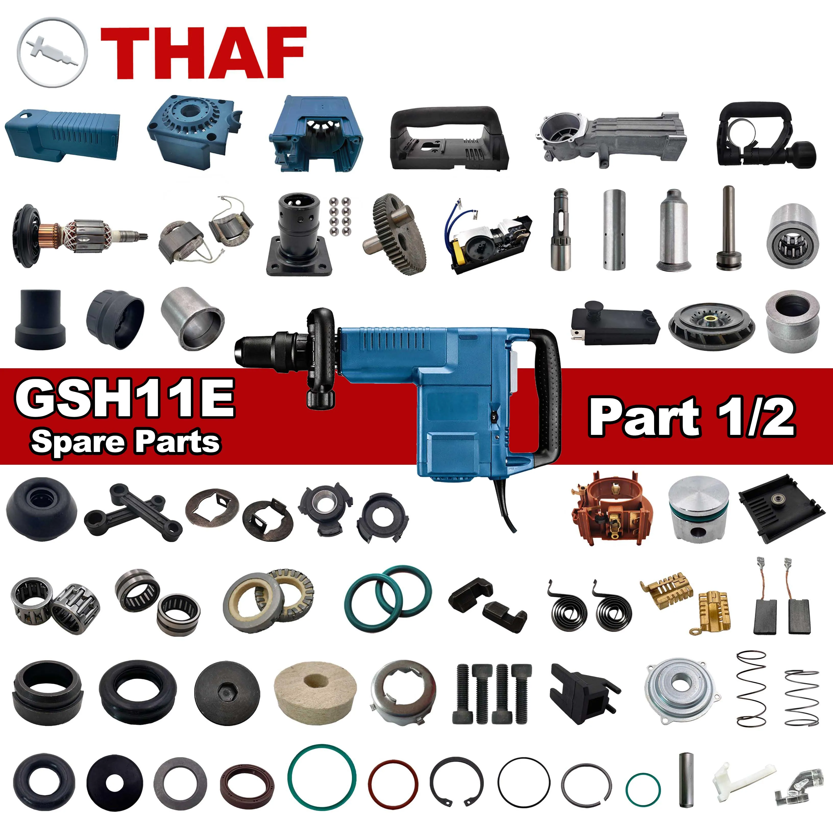 THAF Reemplazo piezas de recambio Herramientas eléctricas Accesorios para BOSCH Martillo De Percusion GSH11E GSH 11E GBH11DE GBH