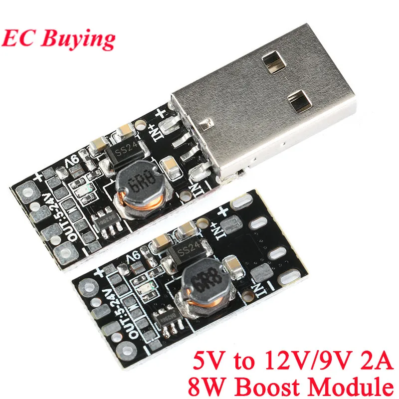 8W USB Input DC 5V To 12V/9V 2A Step Up Converter Booster Power Supply Module DC-DC Voltage Regulator Board for Power Bank