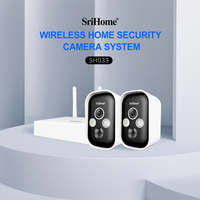 Srihome SH033 3MP 2PCS Wireless Battery Powered IP Camera Wireless Outdoor Smart Home Security Camera Video CCTV Surveillance