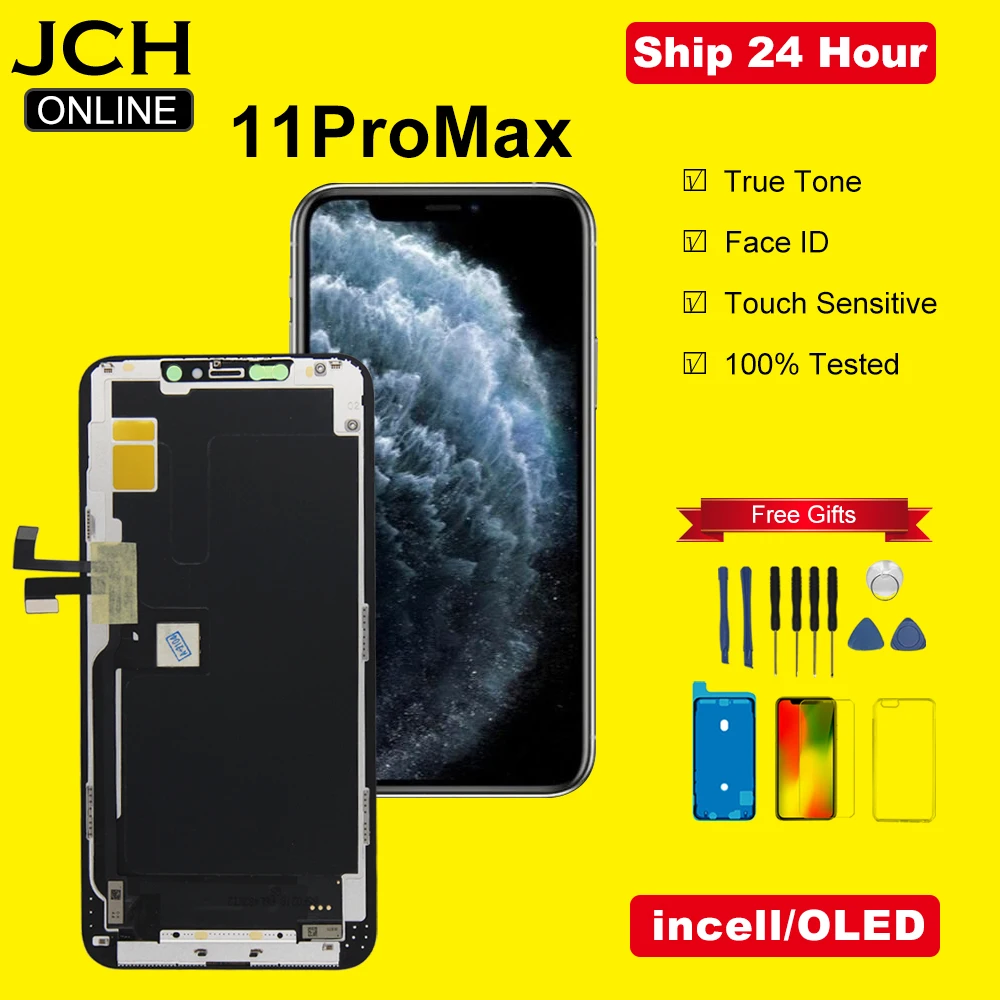 LCD Display for iPhone 11 Pro Max OLED Touch Screen Replacement Face ID True Tone Incell Factory Direct