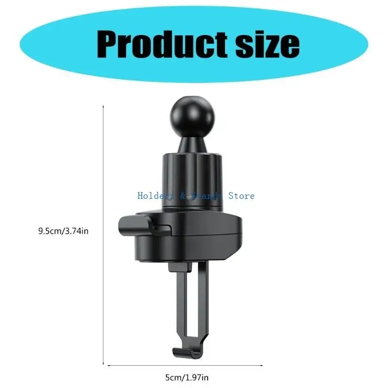 Y4UE Secure Air Вентиляционное телефона держатель телефона Мобильный монтаж с расширенным металлическим крюком ударопрочно для