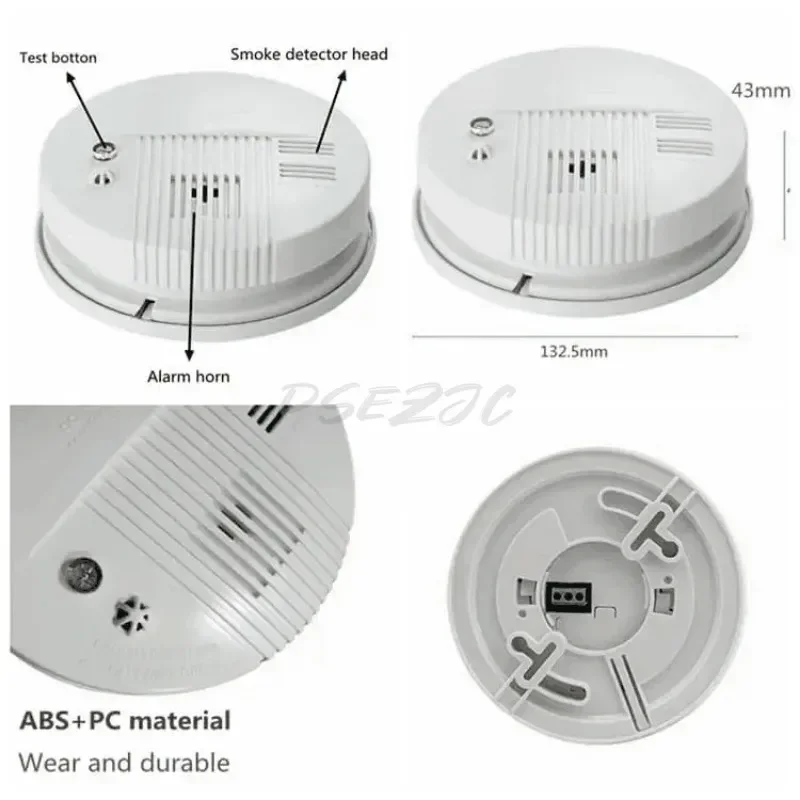 Dual Voltage Portable Smoke Alarm – 220V Wired Indoor Fire Detecto