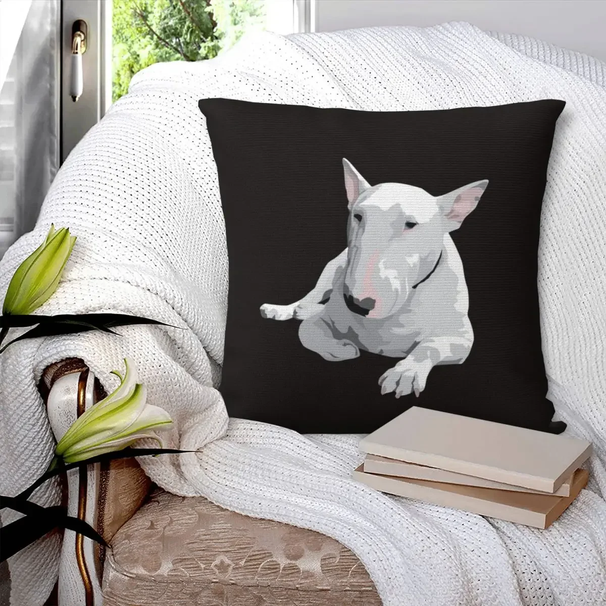 English Bull Terrier Pillowcase Pillows Cover Cushion Comfort Throw Pillow Sofa Decorative Cushions Used for Home Bedroom