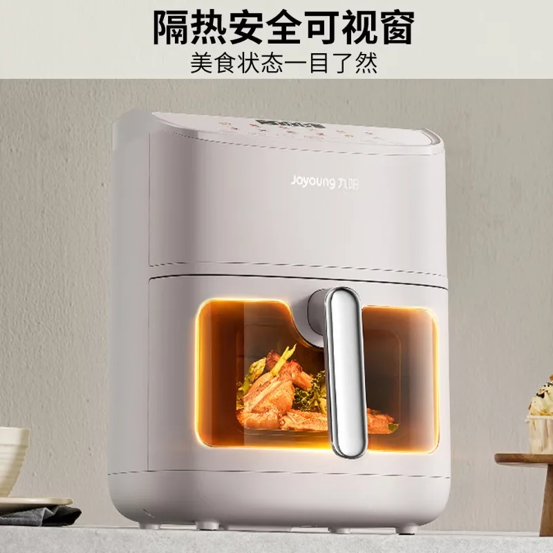 Crispy and tender air fryer, no flip, household multifunctional 6L steaming, baking and frying integrated, visible