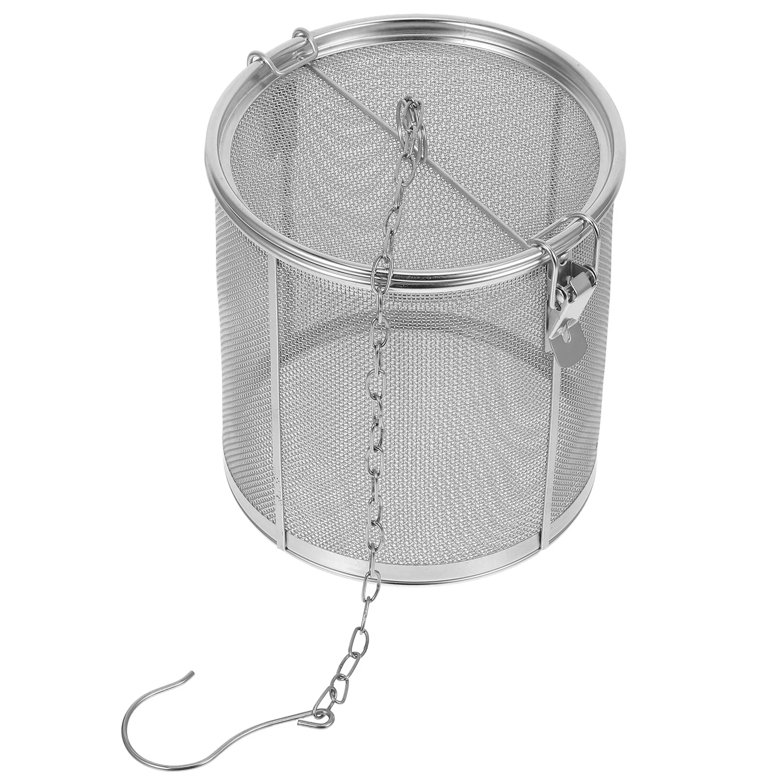 

Hanging Spice Filter Mesh Infuser Soup Strainer Reusable Stainless Steel Smooth Edges Chain Design for Home Kitchen Cooking Use