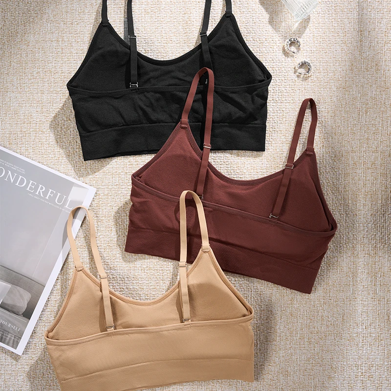 New Design Seamless Bralette Adjustable Straps Wireless Bra Traceless Cotton Breathable Invisible Women Bra