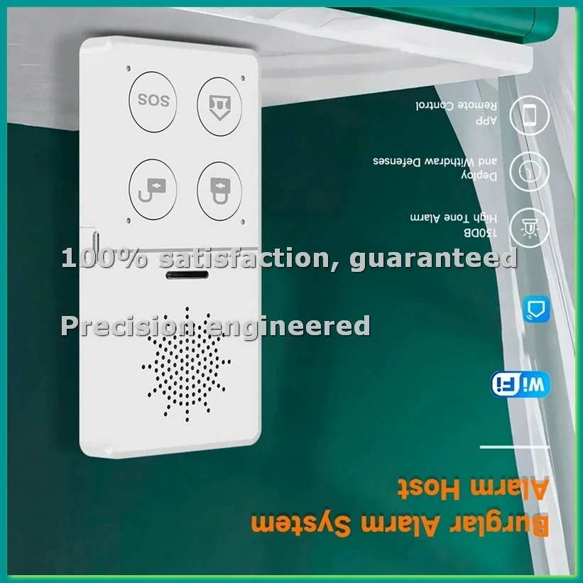 

Умная Wi-Fi сигнализация Tuya 433M, система безопасности от взлома, управление через приложение Smart Life, беспроводной комплект домашней сигнализации, защита-VVNB