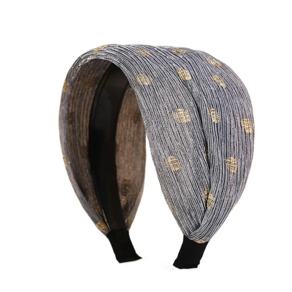 

Broadside Mesh Makeup Wide Side For Women For Girls Wave Point Hair Hoop Women Hairband Hair Accessories Korean Style Headband