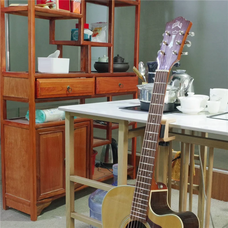 

Wood Wall Guitar Hanger Display Rack Hanging Shelf Guitar Hanger Holder Hook Instrument Accessories