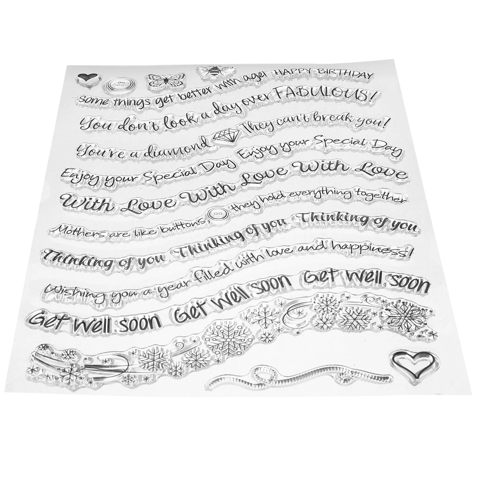 

High Quality Clear Transparent Stamps Tpr Material for Scrapbooking DIY Cards Letters Photo Album Decoration Silicone Seal