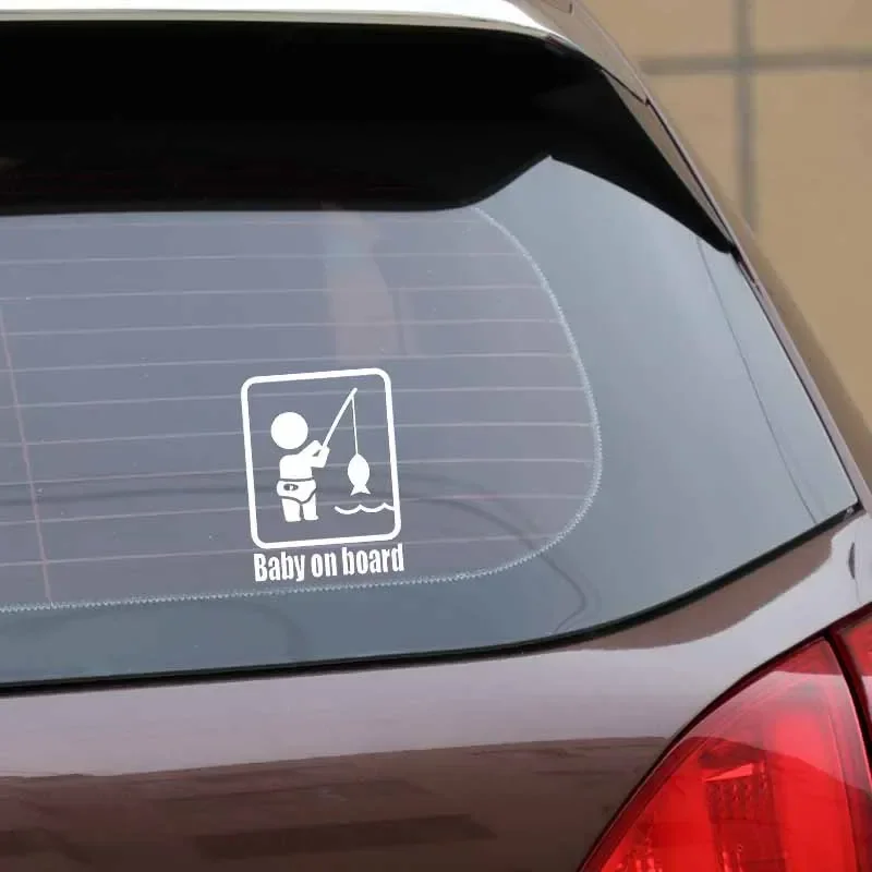 ملصقات صيد السمك المخصصة للأطفال من JPCT للمركبات على الطرق الوعرة، 50 سم × 36 سم