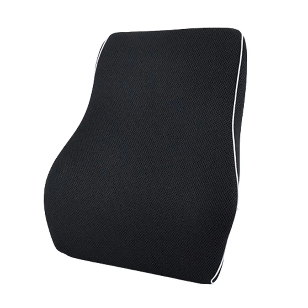 Ergonomic Lumbar Support Pillow Soft Mesh Cover Memory Cotton Back Cushion Massage Comfortable Car Seat Waist Cushion Car