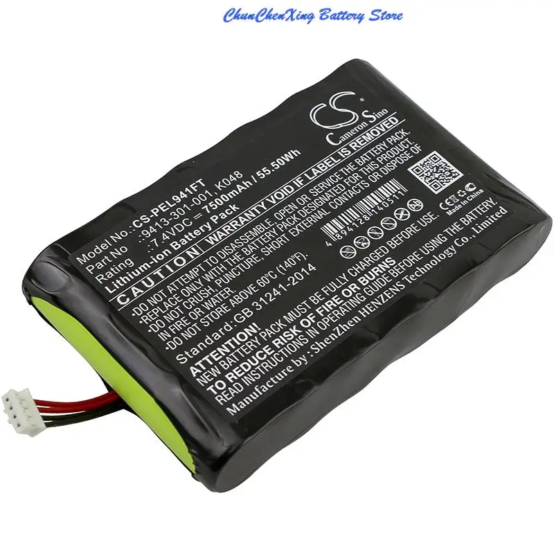 Cameron Sino 7.4V 7500mAh Battery 9413-301-001 K048 9413-301-002 9410-301-001E for Pelican 9410L LED Lantern +TOOL