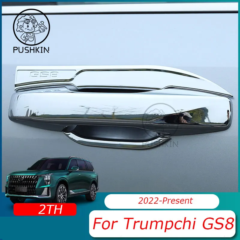 

For GAC Trumpchi GS8 2TH 2022 2023 2024 Accessories New Carbon Fiber Car Door Handle Cover Trim Auto Parts