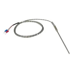 FTARP08 K J type 1.5m metal screening cable 100mm flexible probe sheathed thermocouple temperature sensor WRNK-191