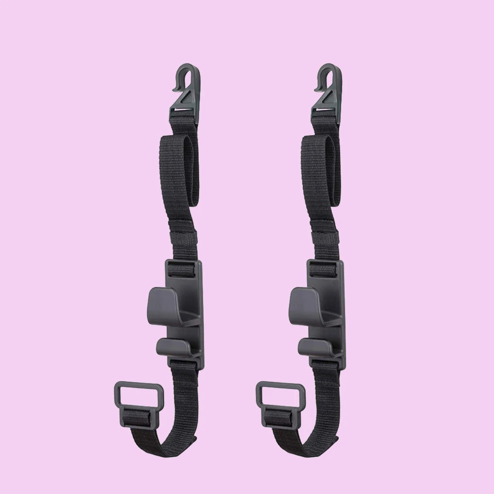 

2pcs Car Seat Back Hooks Premium Durable Adjustable Headrest Hanger Storage Organizer Black For Backseat Clutter Control