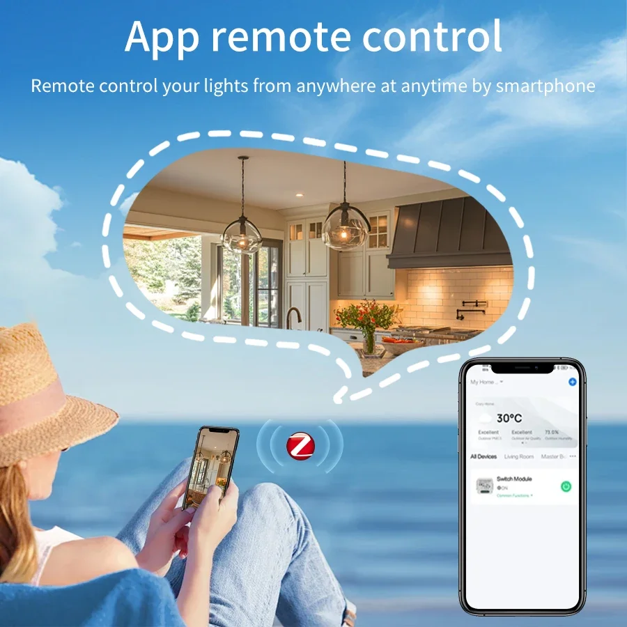 Tuya ZigBee3.0 Modulo Smart Switch 16A Smart Home, Casa Intelligente Interruttore Relè FAI DA TE 1/2/3 Gang APP Controllo Vocale Funziona con Alexa Google Casa
