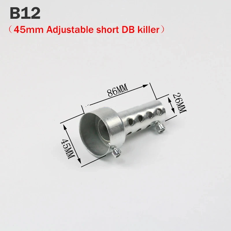 Universele Motorfiets 35mm 42mm 45mm 48mm 60mm DB Killer Uitlaat Kan Uitlaat Insert Baffle DB Killer Silencer Rvs