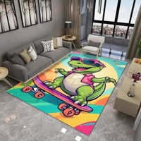 Cartoon Style Dinosaur Large-area Carpet Suitable for Living Room and Bedroom Mats Anti Slip Wear-resistant Soft Rug Beautiful