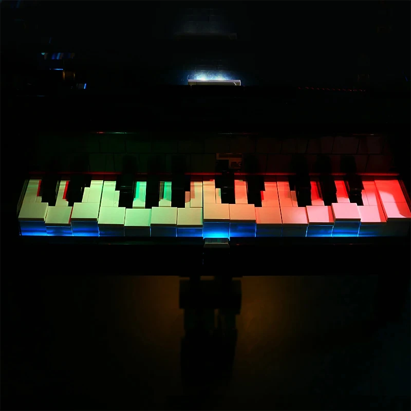 طقم إضاءة LED RC DIY لسيارة Grand Piano LEGO 21323 (إضاءة LED فقط، بدون نموذج كتل)