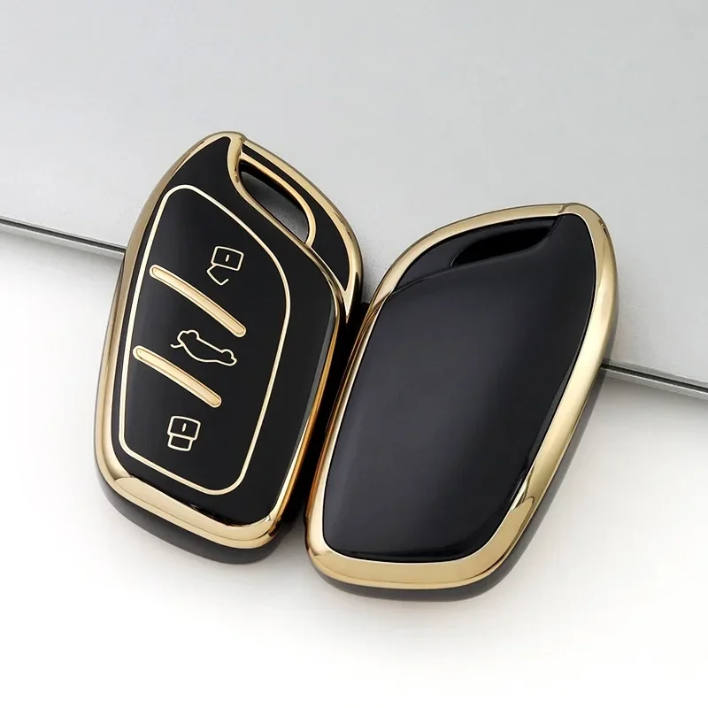 Funda de TPU con 3 botones para llave MG 4 2023 Mg4 Ev MG HS GT ZS EV ZX MG5 MG6 llavero para Roewe RX3 RX5 RX8 ERX5 I6 I5