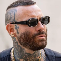 TAC Thick Square Sunglasses Men Vintage Small High Quality Brand Designer Man Sun Glasses Unisex Driving Mirror Shades Eyewear