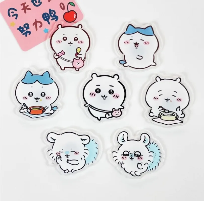 Kawaii Cartoon Anime Peripheral Chiikawa Hachiware Momonga Acrylic Refrigerator Magnet Personalized Creative Magnetic Decoration