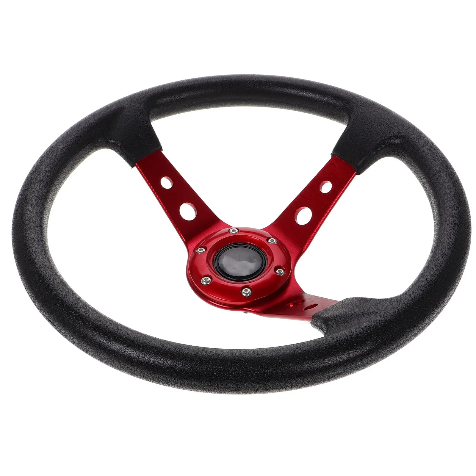 

14 Inch 350Mm Universal Steering Wheel PU for Car Golf Cart Drift Vehicle Aluminum Alloy Comfort Grip