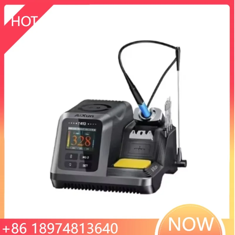 AIXUN T413 200W Estación de soldadura de precisión inteligente integrada Compatible con mango T210 T245 T225 para reparación de soldadura de precisión