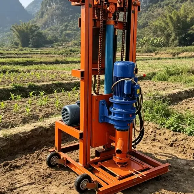 Customized Water Well Drilling Rig Handheld Hydraulic Small Light 100M Portable Mini Home Driller Hot Sale