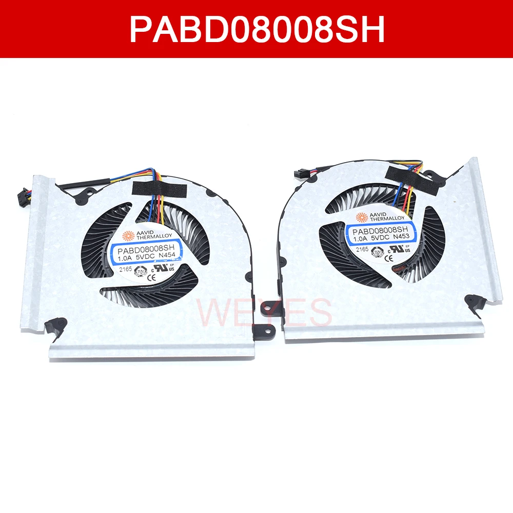 

For MSI GE66 GP66 GL66 MS-1541 MS-1542 Laptop CPU GPU Cooling Fan 4PINS DC5V 1.0A Cooler PABD08008SH N453 N454 Brand New