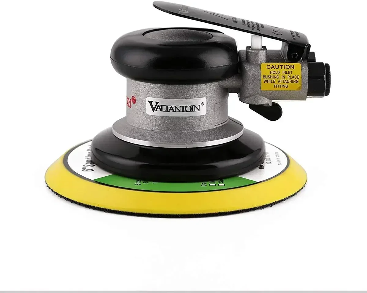 Professional 6 Inch Air Random Orbital Sander With Backing Pad, Dual Action Pneumatic Sander