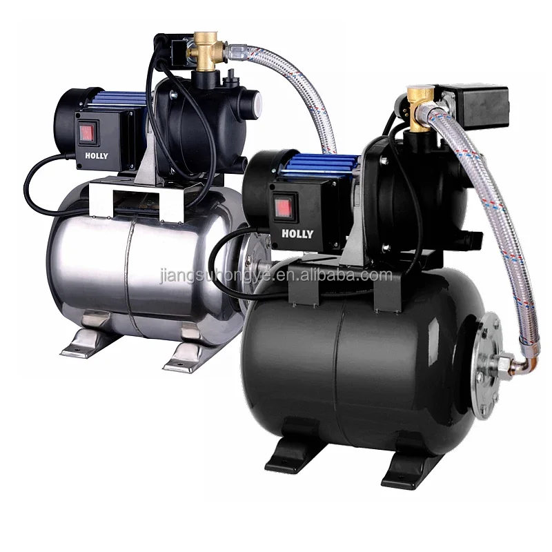 0.8HP self priming pump station water booster pump with Pressure Tank Garden Sprinkler System 600W Automatic Jet Pump 19L Boiler