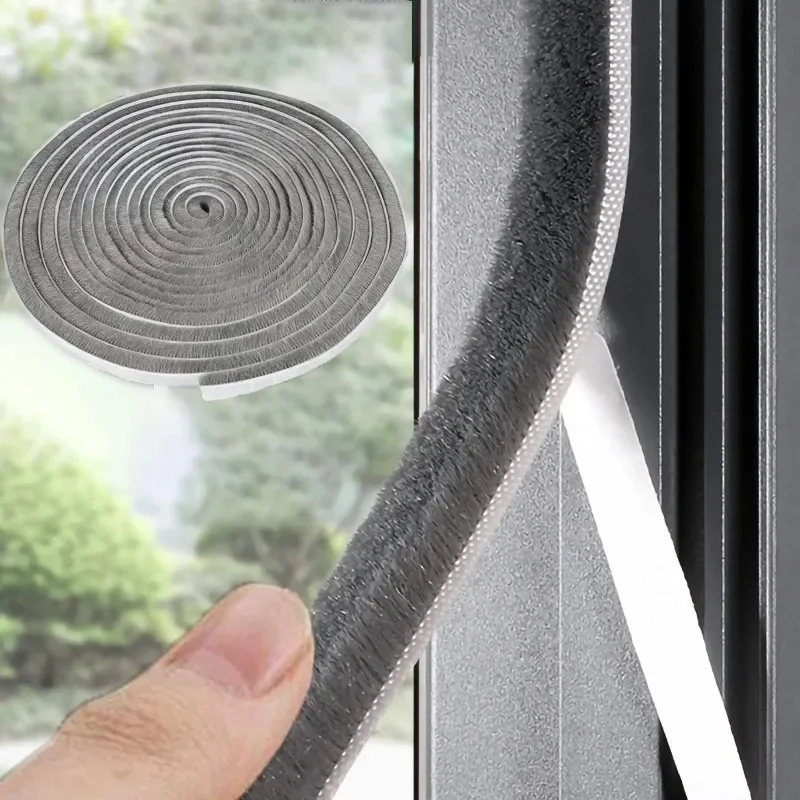 Door Brush Seal Felt Weather Stripping for Window Dustproof Sound Insulation Door Gap Blocker Door Sweep Draught Excluder