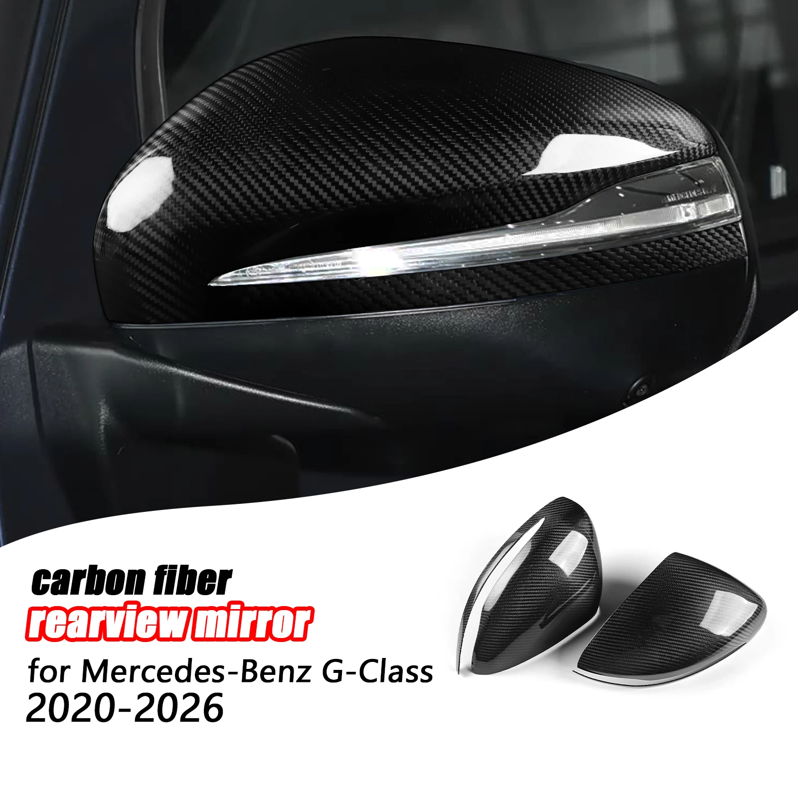 

For Mercedes-Benz G-Class W464/Gls X167 2020 2021 2022 2023 2024 2025 2026 Carbon Fiber Rearview Mirror Covers Car Accessories