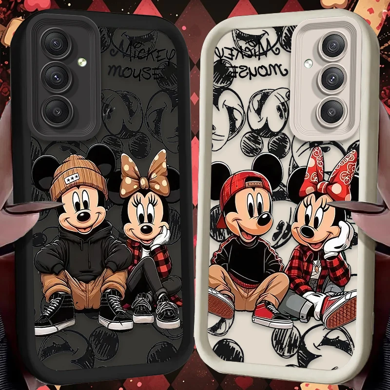 Couple Mickey Minnie Mouse Phone Case For Samsung Galaxy A14 A15 5G S21 S22 S23 S24 5G FE Plus Ultra A25 A35 A52 A53 A54 A55 5G