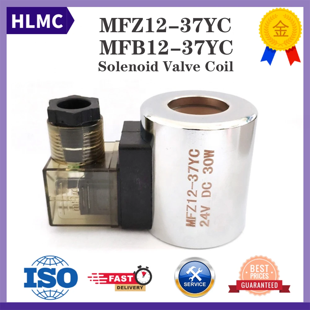 

Excavator Hydraulic Solenoid Valve Coil MFB12-37YC MFZ12-37YC 220V/110V/24V/12V/48V/72V//60V Hole Diameter 23MM Height 51MM