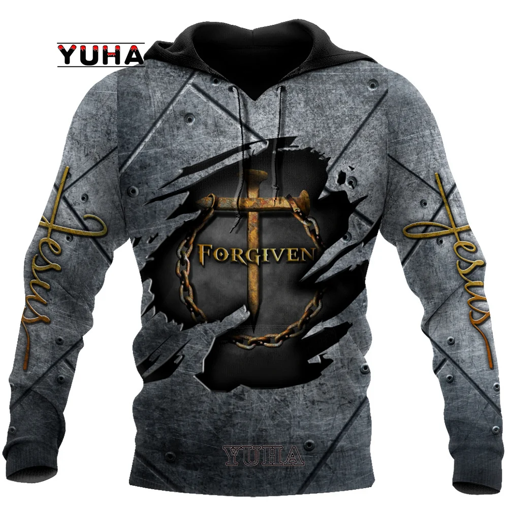 Sudadera con capucha con estampado 3D De León para hombres y mujeres, Sudadera con capucha Retro, chaqueta informal, Dios cristiano, Jesús, moda