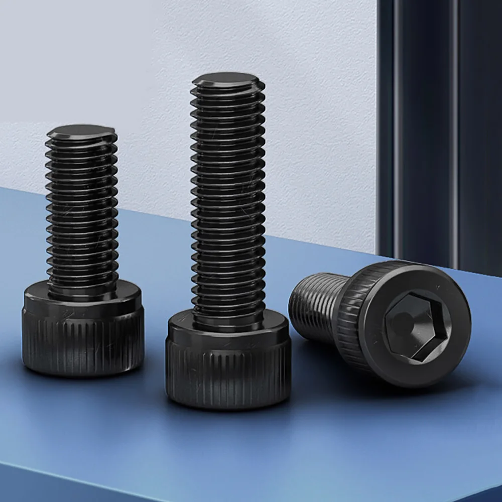 2-20pcs M2 M2.5 M3 M4 M5 M6 M8 Black 304 A2 Stainless Steel Cheese Head Inside Hex Screws Bolts Cap Head Hexagon Socket Screw