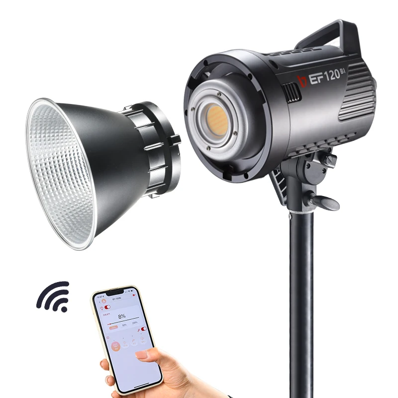 JINBEI EF-120BI LED Studio Video Light Continuous Lighting with Bowens Mount for YouTube Outdoor Video Recording Photography goo